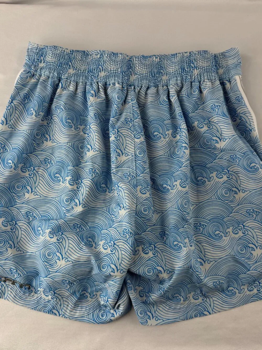 Tucann Men's Blue Wave Swim Shorts Size Medium Drawstring Swim Trunks